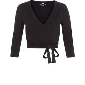 Forever 21 Black Wrap Top